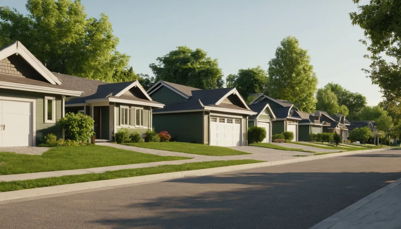 A neighborhood of bungalows and frame houses with garage doors across the Lake St. Louis area